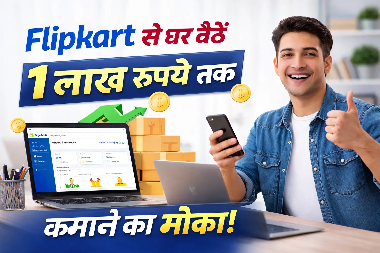 Flipkart se ghar baithe 1 lakh kaise kamaye